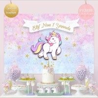Unicorn Doğum Günü Arkafon Tasarımı 10