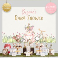 Woodland Baby Shower Arkafon Tasarımı 